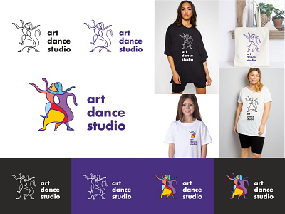art dance studio art branding dance dancers dancestudio design graphic design icon illustration logo vector