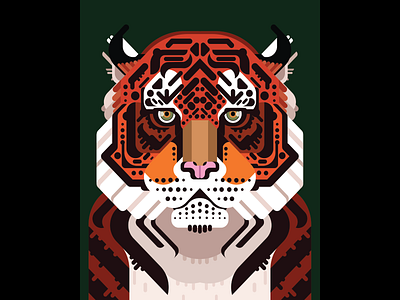 Tiger animal debut design illustration tiger