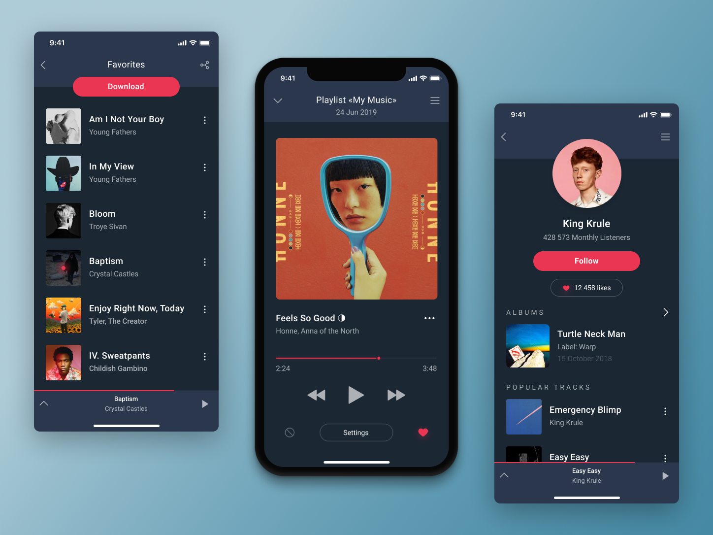 Music App Concept by Yury Komarovsky on Dribbble