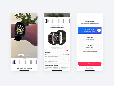 AR App Concept ⌚ app app concept apple ar ar app augmented reality concept ui ux watch