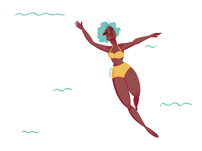 Hot summer days... 🌞 illustration summer swim