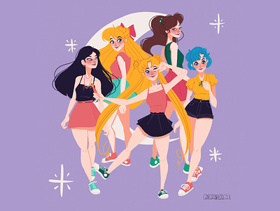 Sailor Moon anime digital illustration fanart fashion illustration sailor moon sailormoon