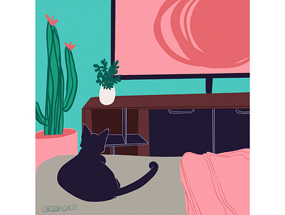 Bedroom digital illustration illustration journal quarantine