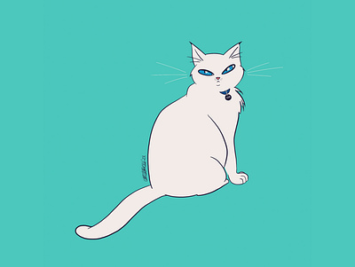 Mina cat character character design digital illustration illustration
