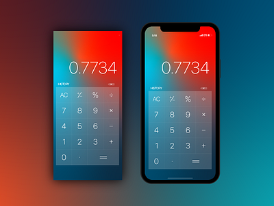 iPhone Calculator daily ui gradient illustrator iphone mockup ui user interface ux