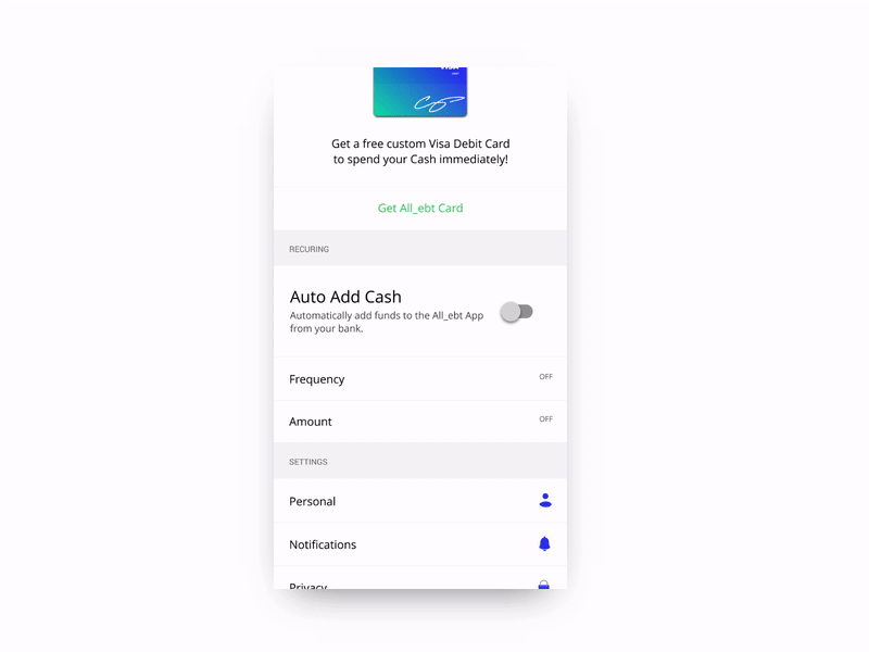 Settings animation app design identity invision invisionstudio prototype ui user interface ux