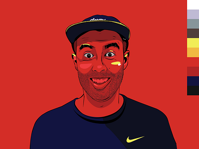 Eric Koston Portrait Rd.xBLU// Series art artwork design designer identity illustration illustrator koston nike skater supreme vector