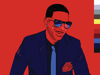 Daddy Yankee Portrait Rd.xBLU// Series art artwork daddyyankee design identity illustration illustrator portrait puerto rico sketch vector