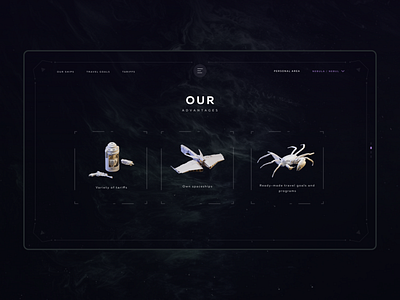 Flying to earth. Screen "Our advantages" 3d adobe illustrator adobe photoshop advantages blender design earth figma flying full screen minimalism nebula space spaceships ui ux web design