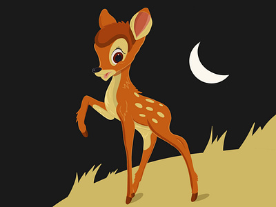 Bambi animal bambi character deer illustration minimalism multiply procreate