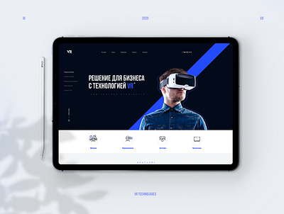 VR adobe illustrator design dimusbaev figma landingpage minimalism technology ui ux vector vr webdesign