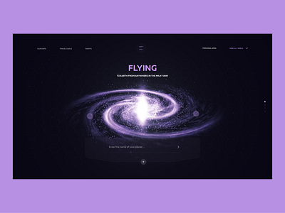 Flying to earth. Galaxy 3d advantages after effects animation blender design dimusbaev flying galaxy game milky way nebula planet promo ui ux web design