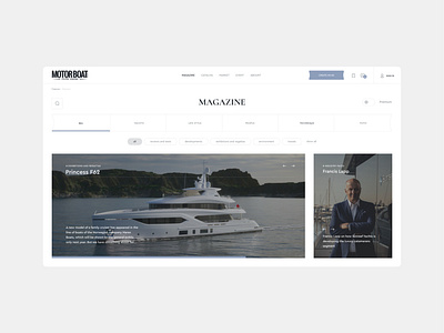 Motorboat. Online magazine dimusbaev magazine online magazine online market premium service travel ui ux web design yacht