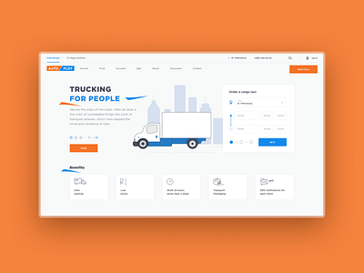 Trucking taxi adobe illustrator auto design dimusbaev figma service service design taxi trucking trucking taxi ui ux vector web design