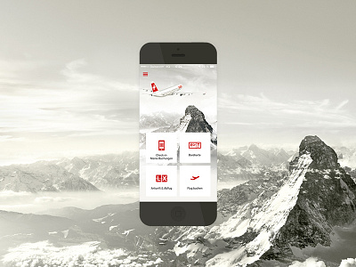 Swiss Mobile App app buttons flat flight interface ios iphone mobile swiss ui ux