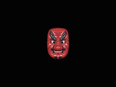 Tengu emoji icon japan mask pixel pixelart red tengu