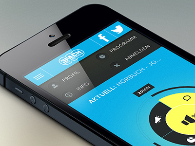 Concept of a Radio App app concept interface mobile radio