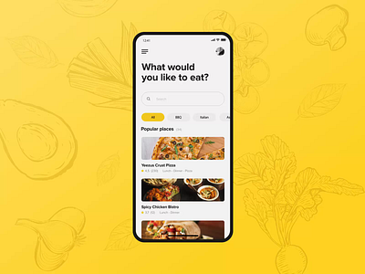 Meating - Social Food App 2019 adobe animation app app design design flat motion ui ux