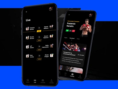 Muaythai Championship App adobe animation app app design behance clean design fight graphicdesign mobile motion muay thai red score sports ui ux