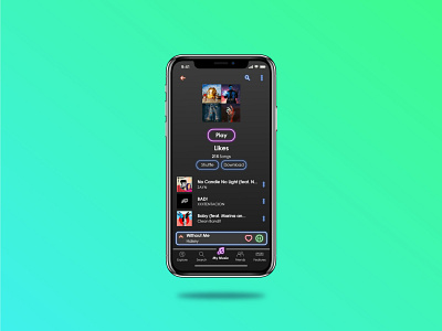 Anghami Neon Theme anghami app design graphic deisgn music app neon neon colors neon theme ui design