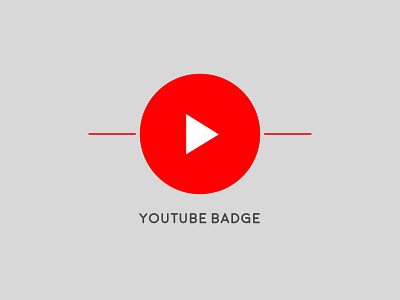 YouTube Badge badges design graphic deisgn icon illustration youtube youtube logo
