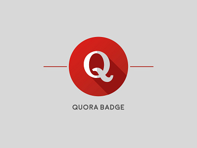 Quora Badge app badge badges design graphic deisgn icon illustration