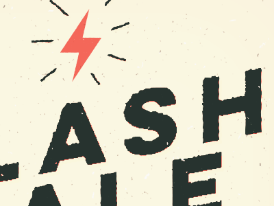Flash Sale animation bolt distressed email flash sale gif type typography vintage