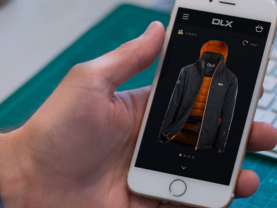 DLX Mobile dark ecommerce product page shop ui ux