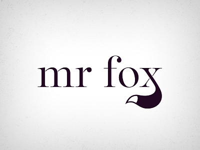 Mr Fox fox logo serif tail typography