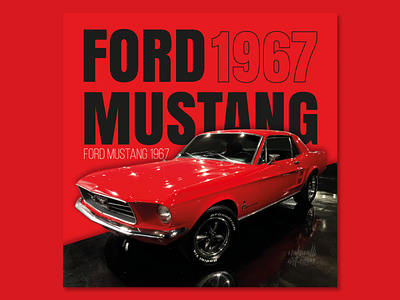 Mustang 1967 branding car design mustang typography