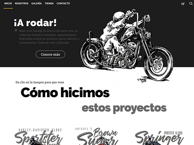 Moto Arte Garage Web Design design illustration art webdesign website