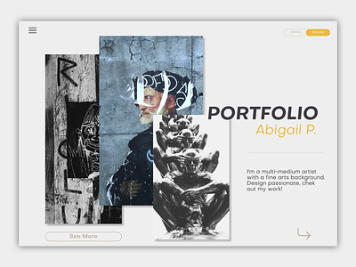 Portfolio Concept first page portfolio design portfolio website portfolio ux webdesign figmadesign figma design