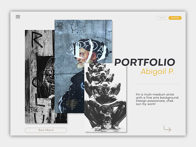 Portfolio Concept First Page By Abigail P On Dribbble