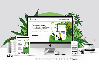 Bizbudapp Website Design responsivedesign wp elementor app growers cannabis landing page logo ui webdesign branding design