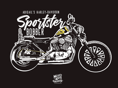 Abigail´s Sportster Bobber illustration bobber branding chopper design harley illustration illustration art motorcycles procreate