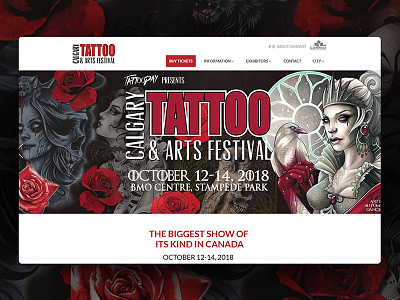 Calgary Tattoo & Arts Festival Website arts calgary design edmonton festival graphicdesign tattoo webdesign website websitedesign