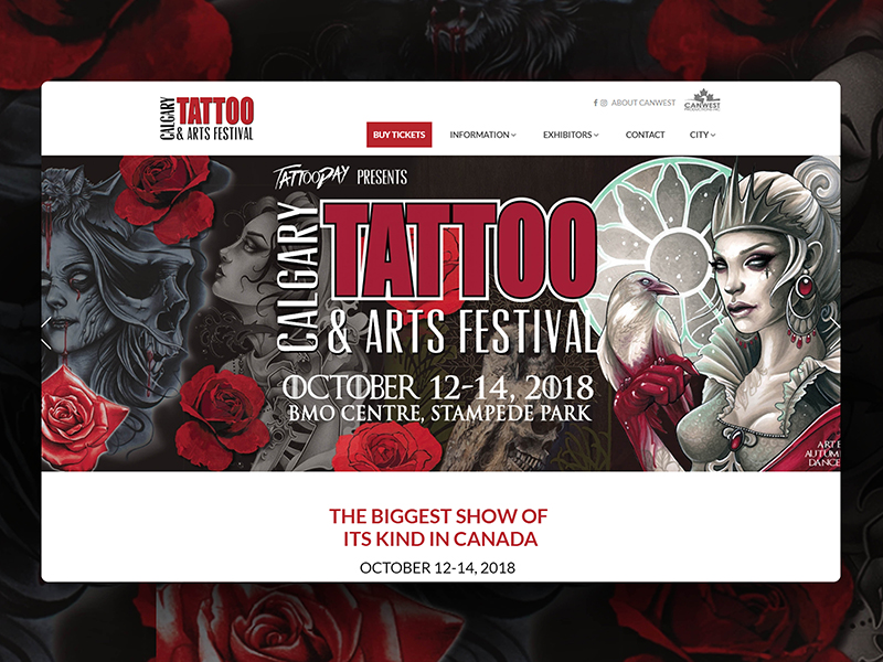 Calgary Tattoo & Arts Festival Website by MORAD Creative Agency on Dribbble