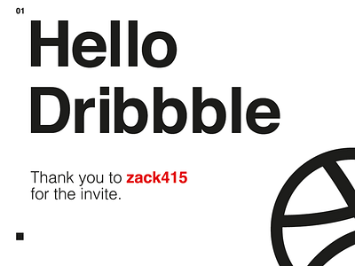 Hello Dribbble. debut hello simple type typogaphy