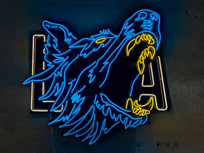 LA Shapes + Forms Neon Sign beast dani b electric la neon neon sign werewolf wolf