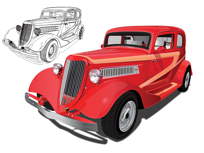 Automobile Vector Art automobile vector car graphic design graphic designer illustration outline vector vector art vector illustration