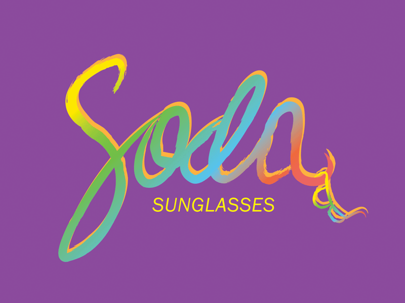 Soda Sunglasses Logo animate design graphic design logo logo animation logo design soda soda sunglasses