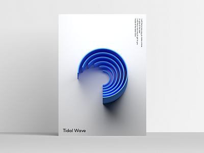 Tidal Wave Deepshape Poster 3d art 3ds max 3dsmax design graphic graphic design graphicdesign graphics poster poster a day poster design posterart ui waves