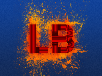 LB #2 blue orange red typo typography