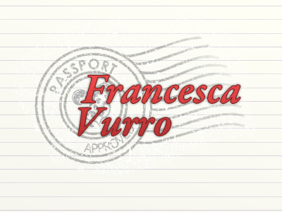 Francesca Vurro logo grey logo red typo typography