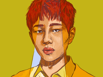 My Dribbble Debut! - Onew Portrait art design illustration photoshop portrait shinee