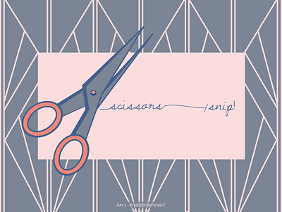 Day 4: a pair of scissors art deco dailyui digital art illustration scissors the100dayproject