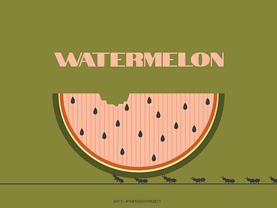 Day 5: a watermelon daily dailyillustration digital art digitalart illustration illustration digital the100dayproject watermelon