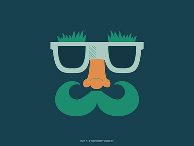 Day 7: a moustache daily digital art digital illustration illustration moustache the100dayproject