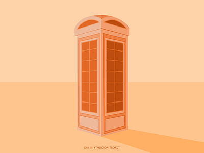 Day 11: a phone booth daily daily illustration digital art digitalart illustration illustration art phone booth the100dayproject