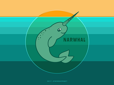 Day 17: a narwhal daily art daily illustration digital art digitalart illustration narwhal the100dayproject